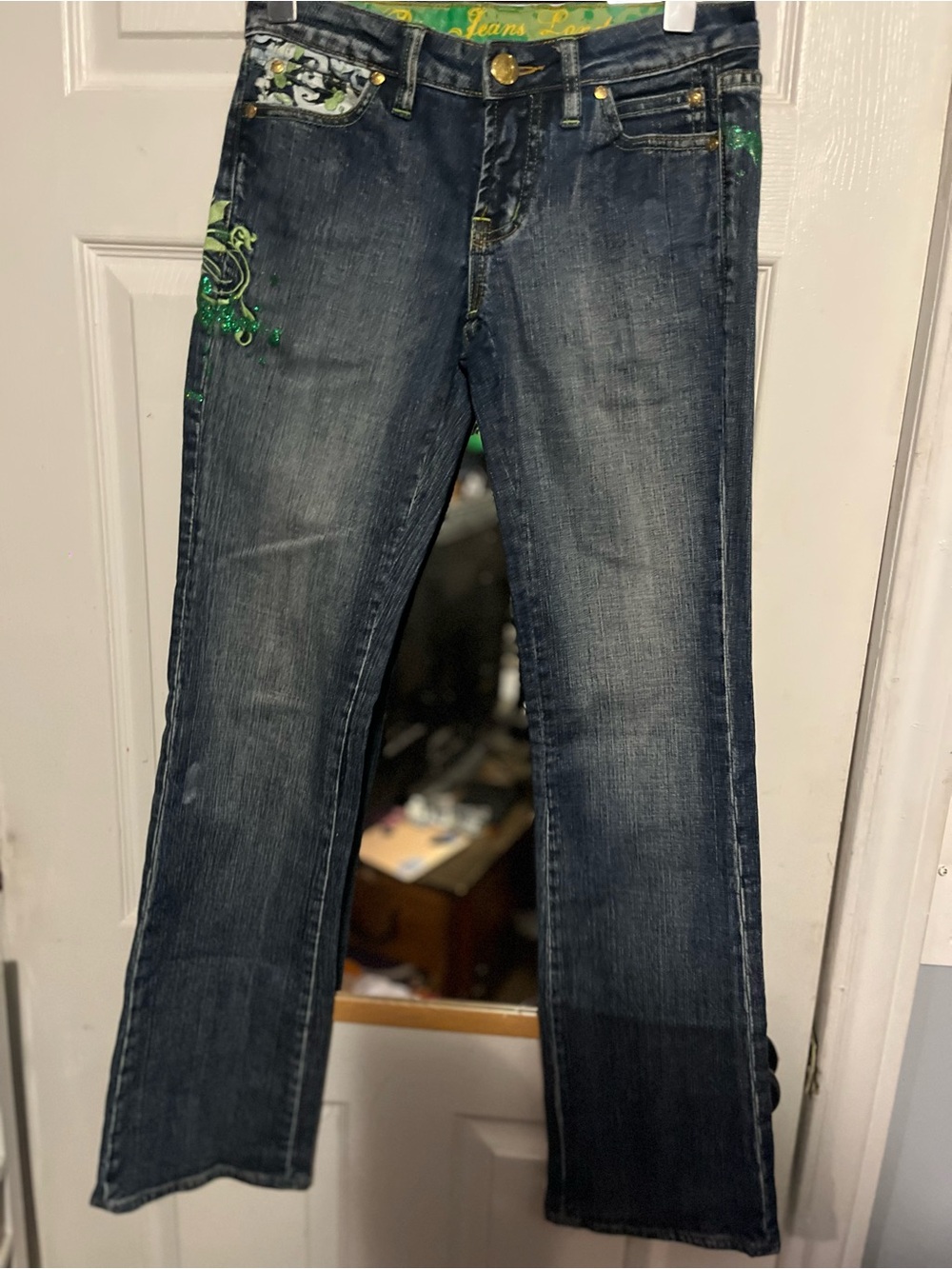 Size 25 Rare Vintage Pepe Jeans, Bootcut with Glitter Accents, Y2K Jeans